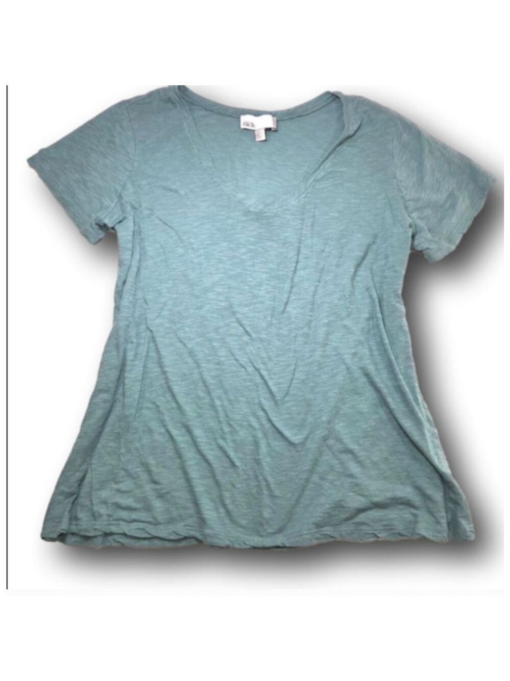 Women's Nordstrom Rack Teal Short Sleeve V-Neck Tee Plus Size 2X